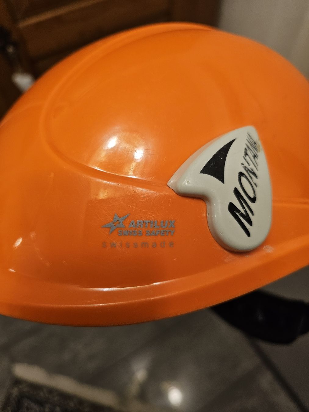 Gesichts- und Gehörschutz: Montana Bauhelm / Helm, Orange, neuwertig – Gebraucht aus Obergerlafingen von Deluxepoint 4
