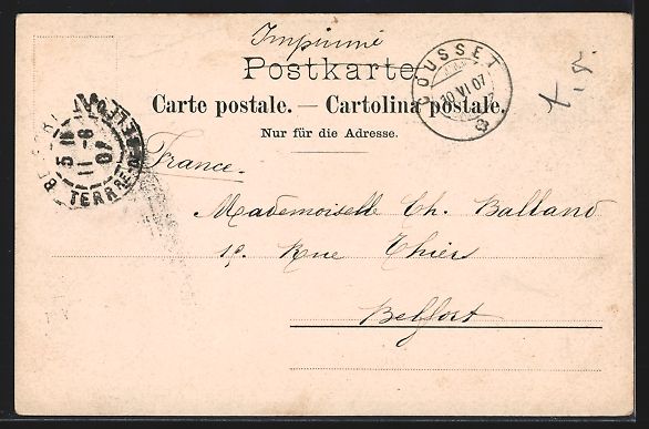 Cartoline postali: Fribourg, Stadtpanorama, Kirche und Rath – Usato da Berlin venduto da bartko-reher 1