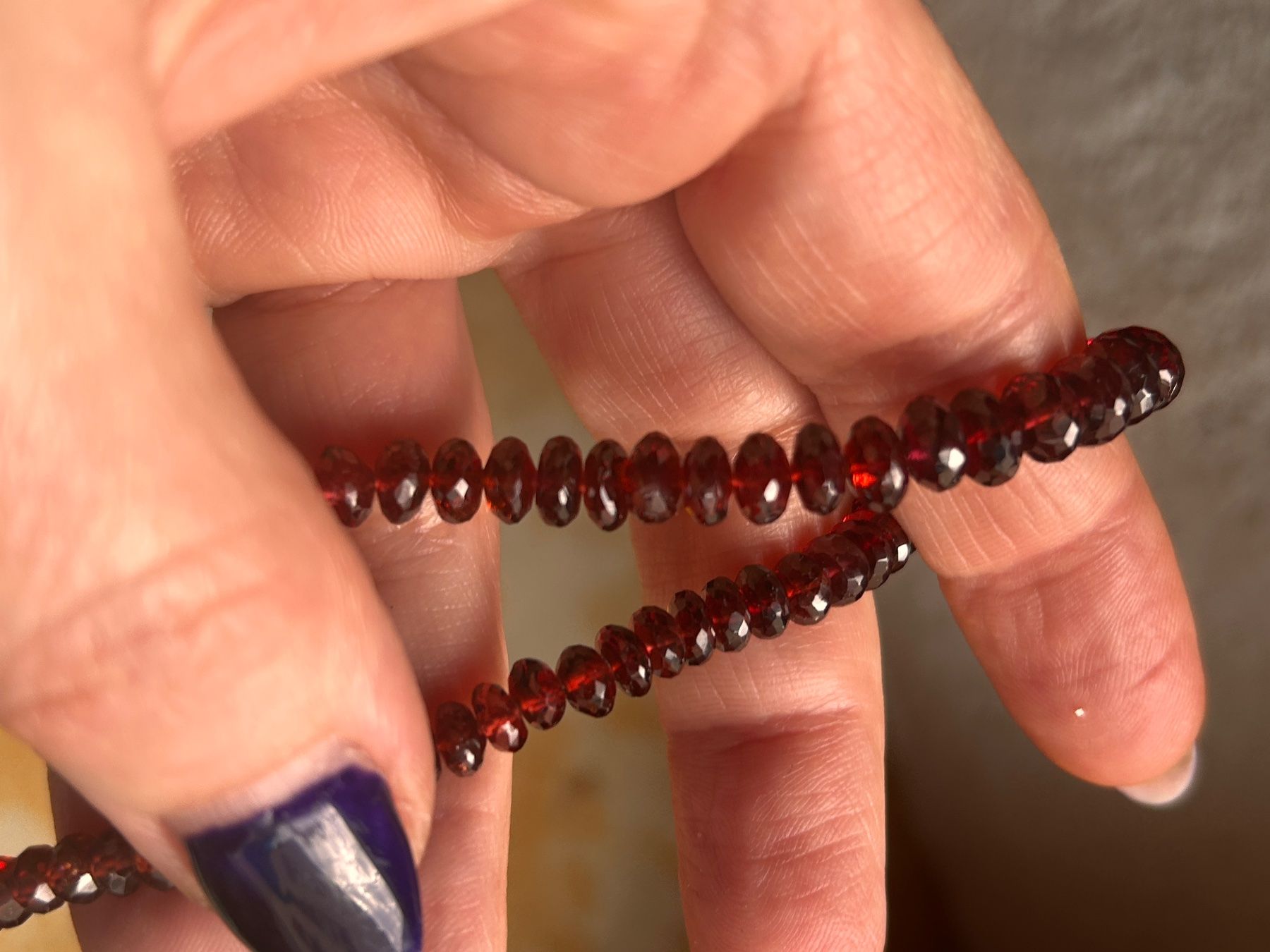 Catenine: Steinkette dunkelrot (45cm) – Usato da Basel venduto da bellespirit 8