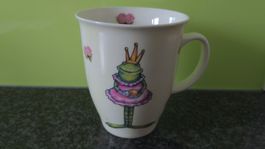 Tasse mit Froschprinzessin Rosen Motiv