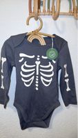Baby Body Skelett Motiv Grau Neu mit Etikett