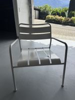 IKEA Metallstuhl weiss mit Armlehnen – Gartenstuhl