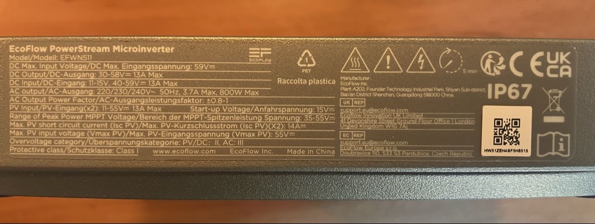 Ecoflow Caricatori & Batterie: EcoFlow Powerstream 600w – Usato da Ebertswil venduto da klemian 3