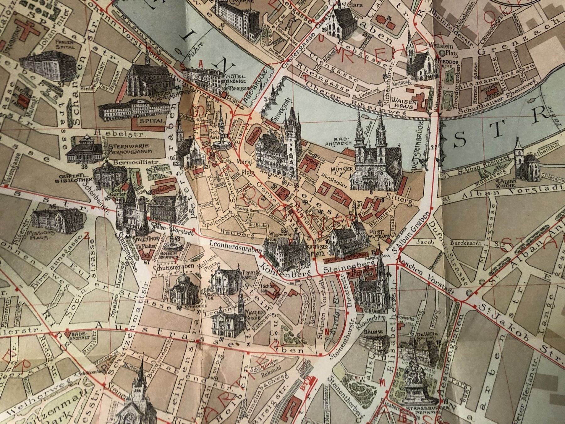 Cartine & Atlanti: Stadtplan Basel (und Umgebung) 1902 – Usato da Zürich venduto da allp 4