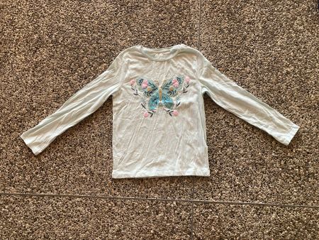 Langarmshirt / Pullover Schmetterling, Gr. 140 (100% BW)