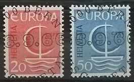 ET) 443-444, Europamarken ET Vollstempel Kt. 22.-