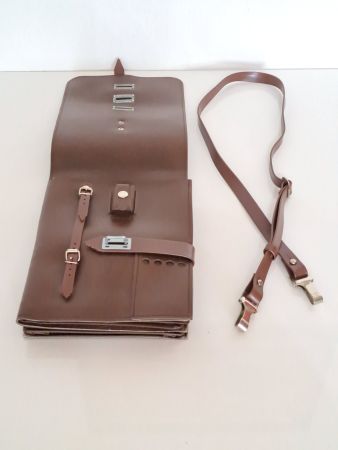Vintage Militär Kartentasche UdSSR Armee Ledertasche DDR