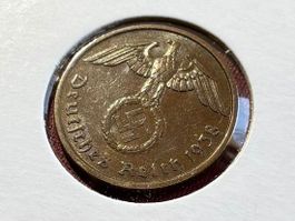 Drittes Reich 2 Reichspfennig 1938 A (Berlin) vzgl - unz