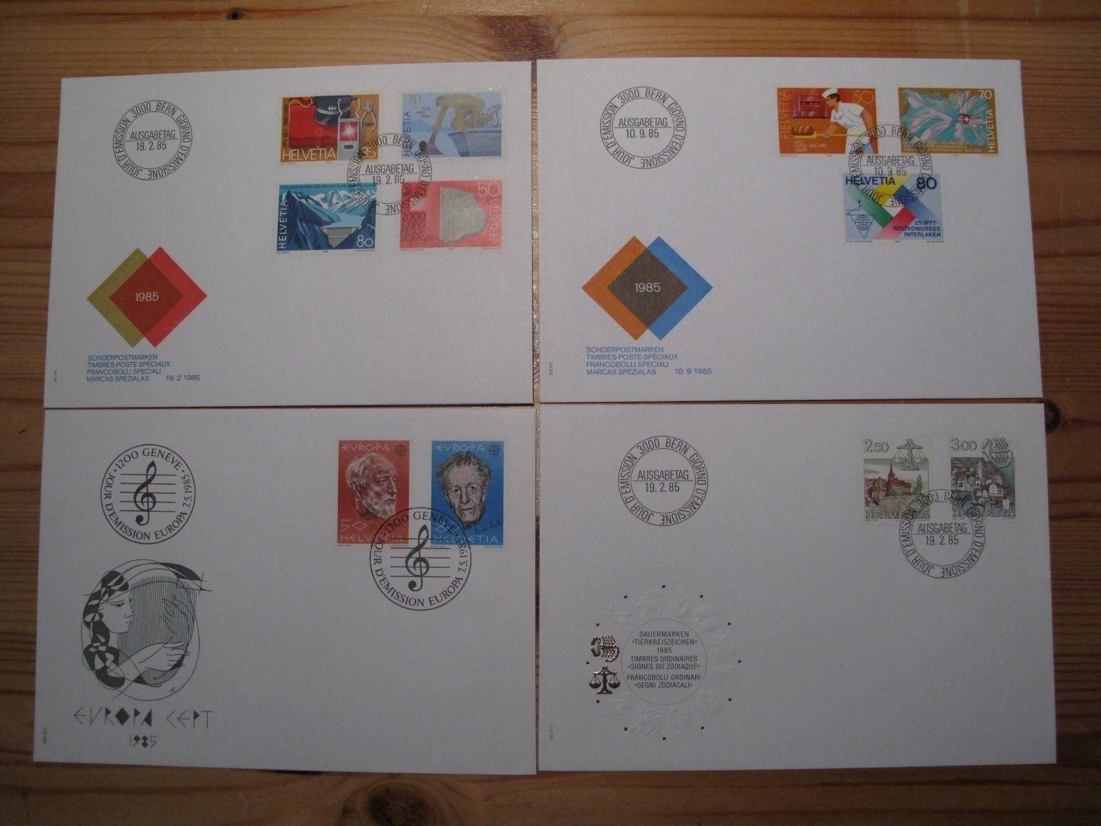 Tutti i francobolli: Schweiz FDC 1985 – Usato da Wil SG venduto da fva01