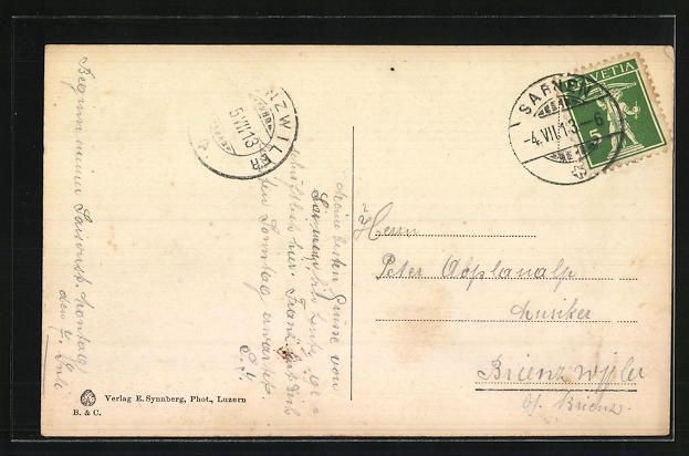 Cartoline postali: AK Sarnen, Das Collegium, 1913 – Usato da Berlin venduto da bartko-reher 1