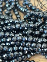 Strang facettierte Zirkonia 3 mm black