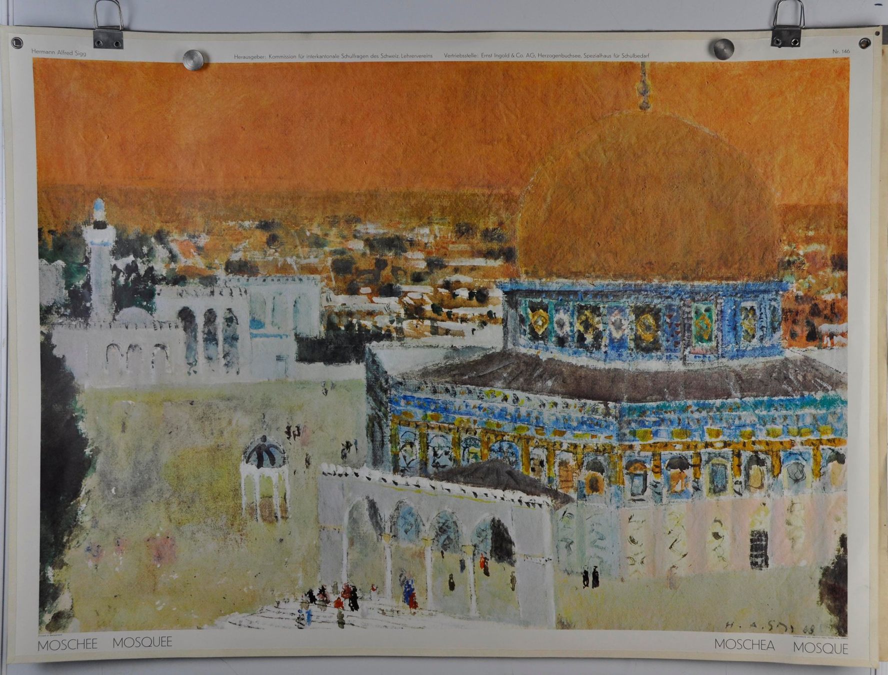 Foto & Immagini: Schulwandbild 146 Moschee Hermann Alfred Sigg 1970 – Usato da Härkingen venduto da sammelbecken 1