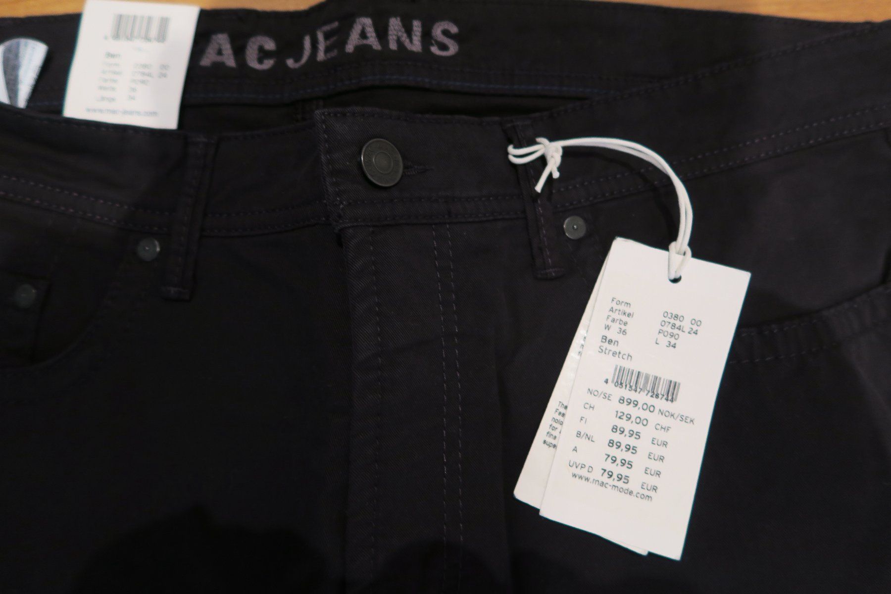 Jeans: MAC Jeans schwarz - BEN Stretch W36/L34 – Usato da Benken ZH venduto da Stgf 2
