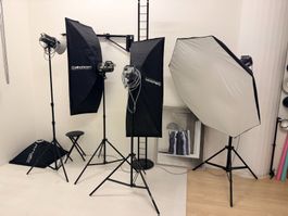 Kit de flashs studio Elinchrom 2x RX600 + 1x RX1200