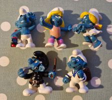 Konvolut 5x Vintage Schlümpfe 80er Jahre Schleich Sammler