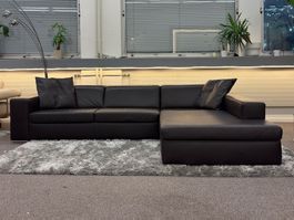 Ewald Schillig Pasmina-Ecksofa aus braunem leather
