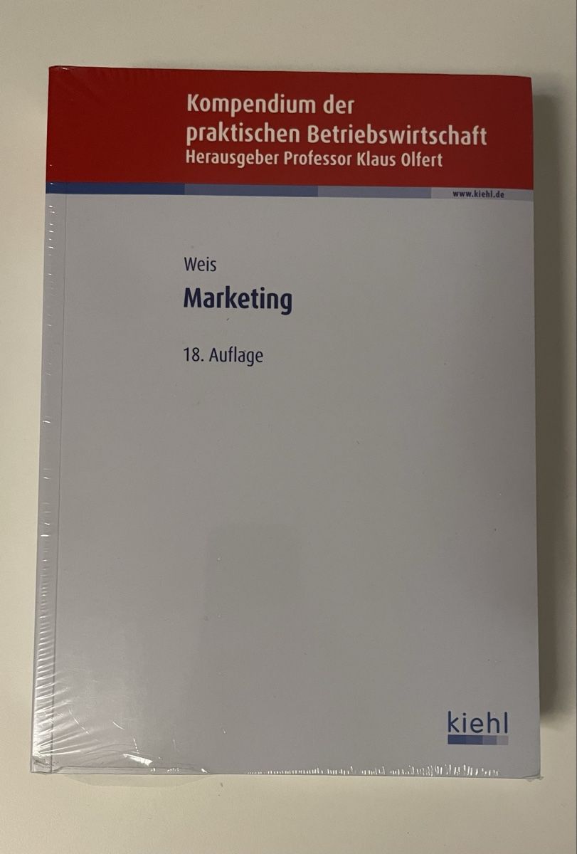 Libri: Weis - Marketing 18.Auflage – Nuovo e nell'imballaggio originale da Gams venduto da Bubbii