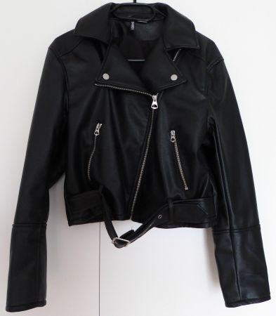 Bikerjacke H&M schwarz Grösse XS