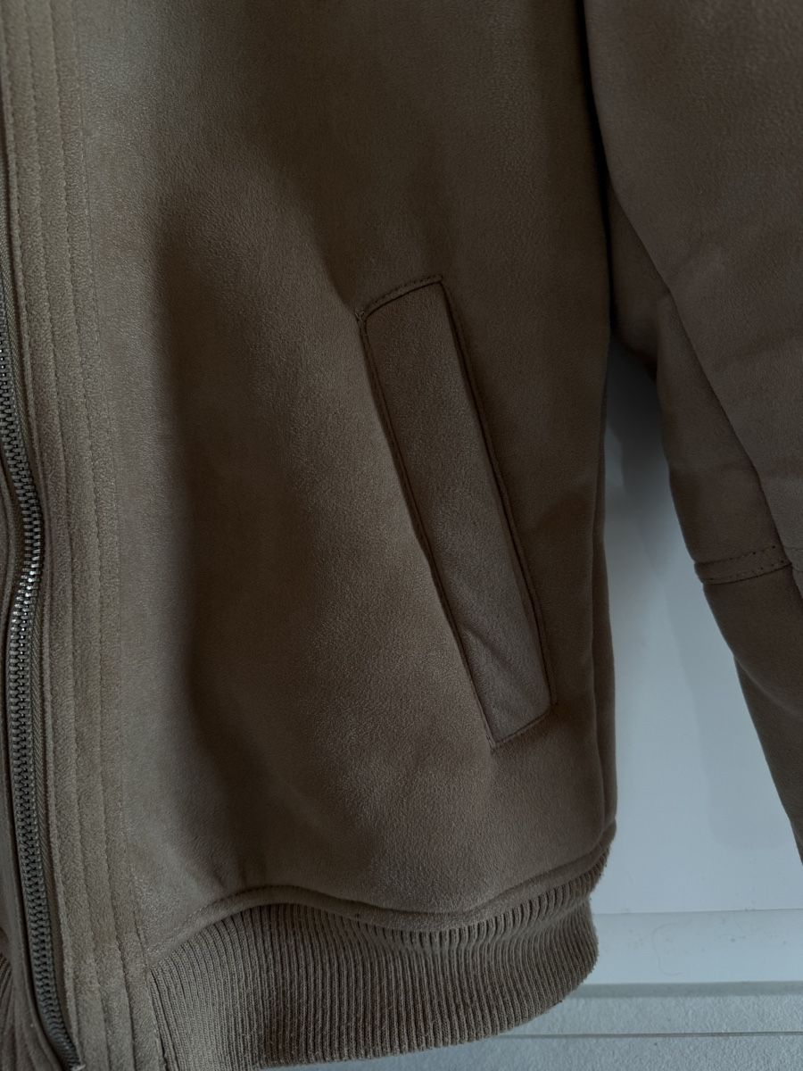 Zara Giacche: Herren Jacke Lammfellimitat braun Grösse M – Usato da Basel venduto da Moehrli01 1