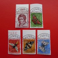 1955 Pro Juventute: J158-J162 ET-Vollstempel +Tabs, K: 80.-+