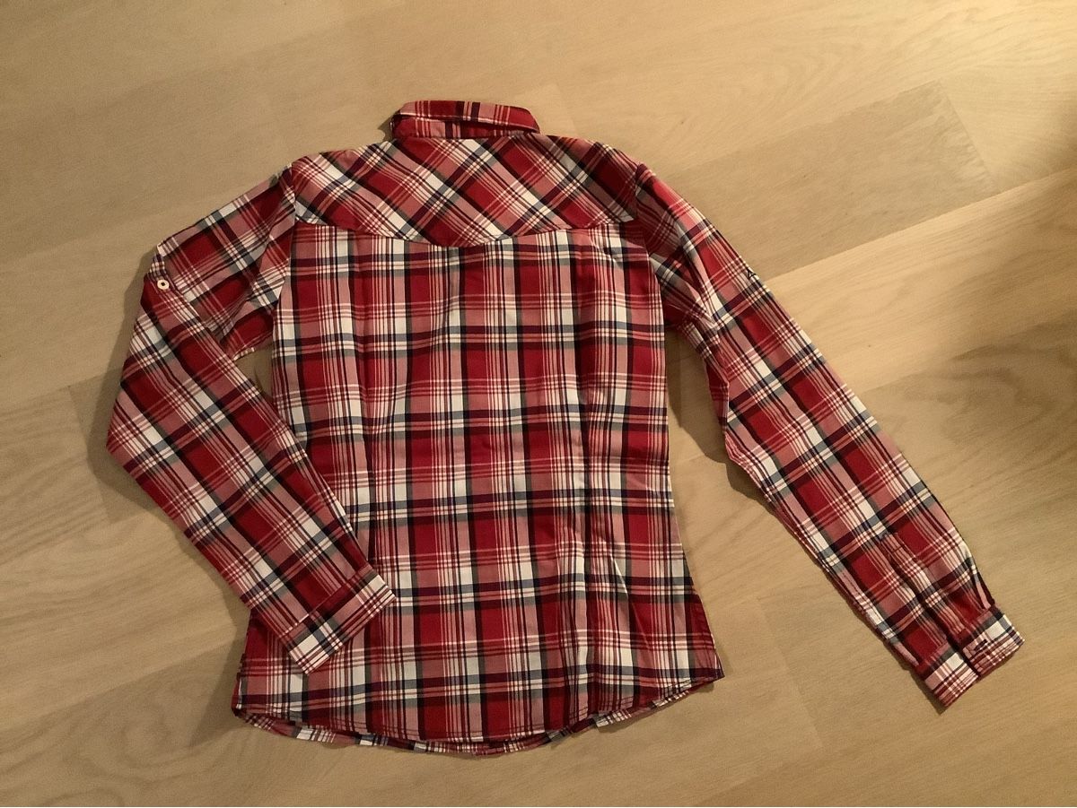 Schoeffel Blusen: Freizeit-/Wanderhemd, Schöffel, Gr. 34, rot/blau kariert – Neu (gemäss Beschreibung) aus Cham von capalari 1