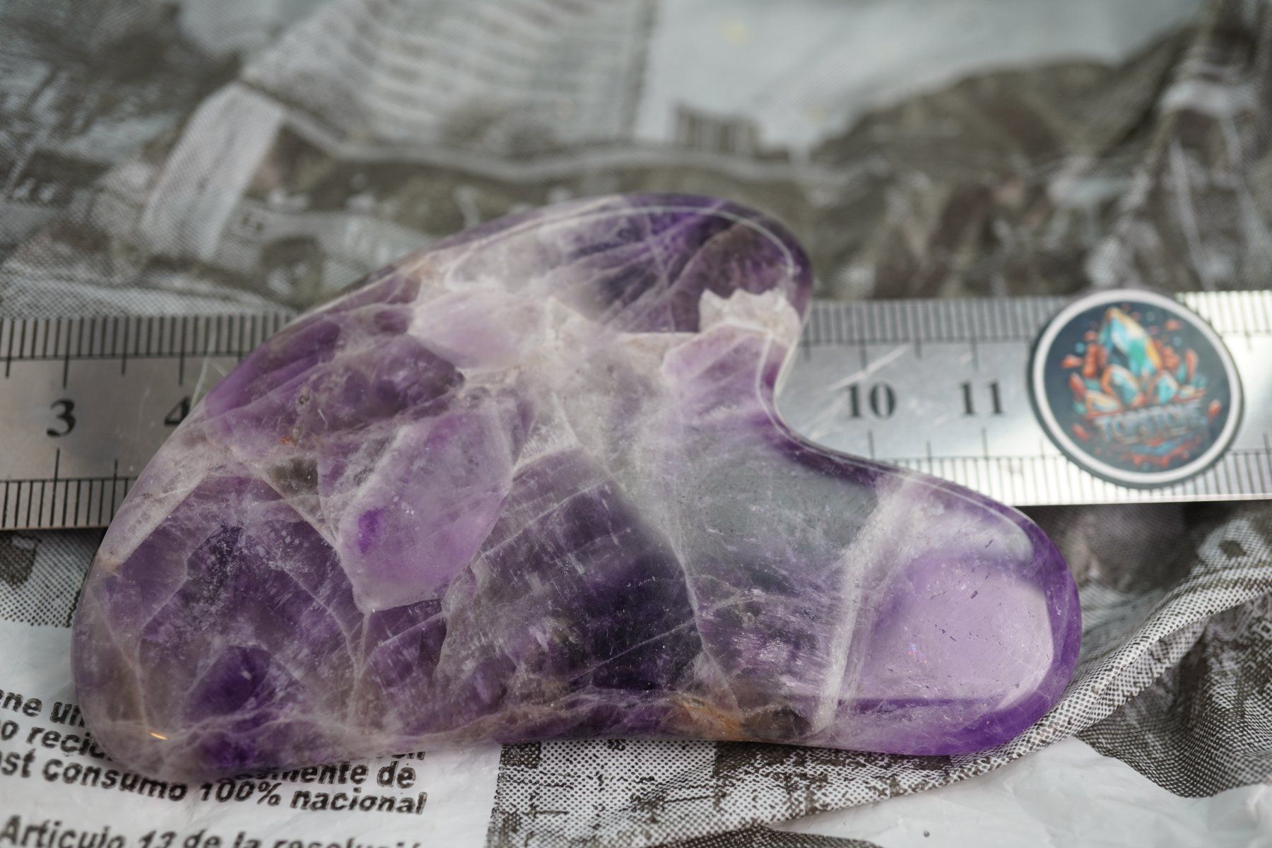 Minerali & Pietre curative: Gua Sha Massage-Stein Amethyst   ab 1.- – Nuovo e nell'imballaggio originale da Eschenbach SG venduto da topstone 8