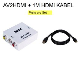 AV2HDMI + 1m HDMI zu HDMI Kabel SET
