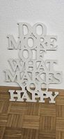 Wanddeko Holzschriftzug "Do more.." weiss