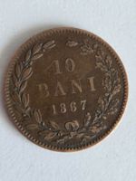 10 Bani Münze Rumänien 1867 gebraucht