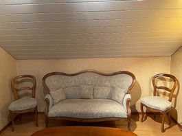 Salon haut de gamme en bois massif, style Louis-Philippe