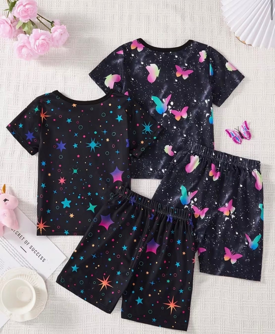 Pigiama & Simili: 2xPyjama-Set-EinhornSchmetterling-Nachtleuchtend-Grösse 100 – Nuovo (secondo la descrizione) da Teufenthal AG venduto da MeineSchatztruhe 5