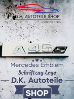 Mercedes AMG A45 S Emblem Schriftzug Logo Chrom/Schwarz