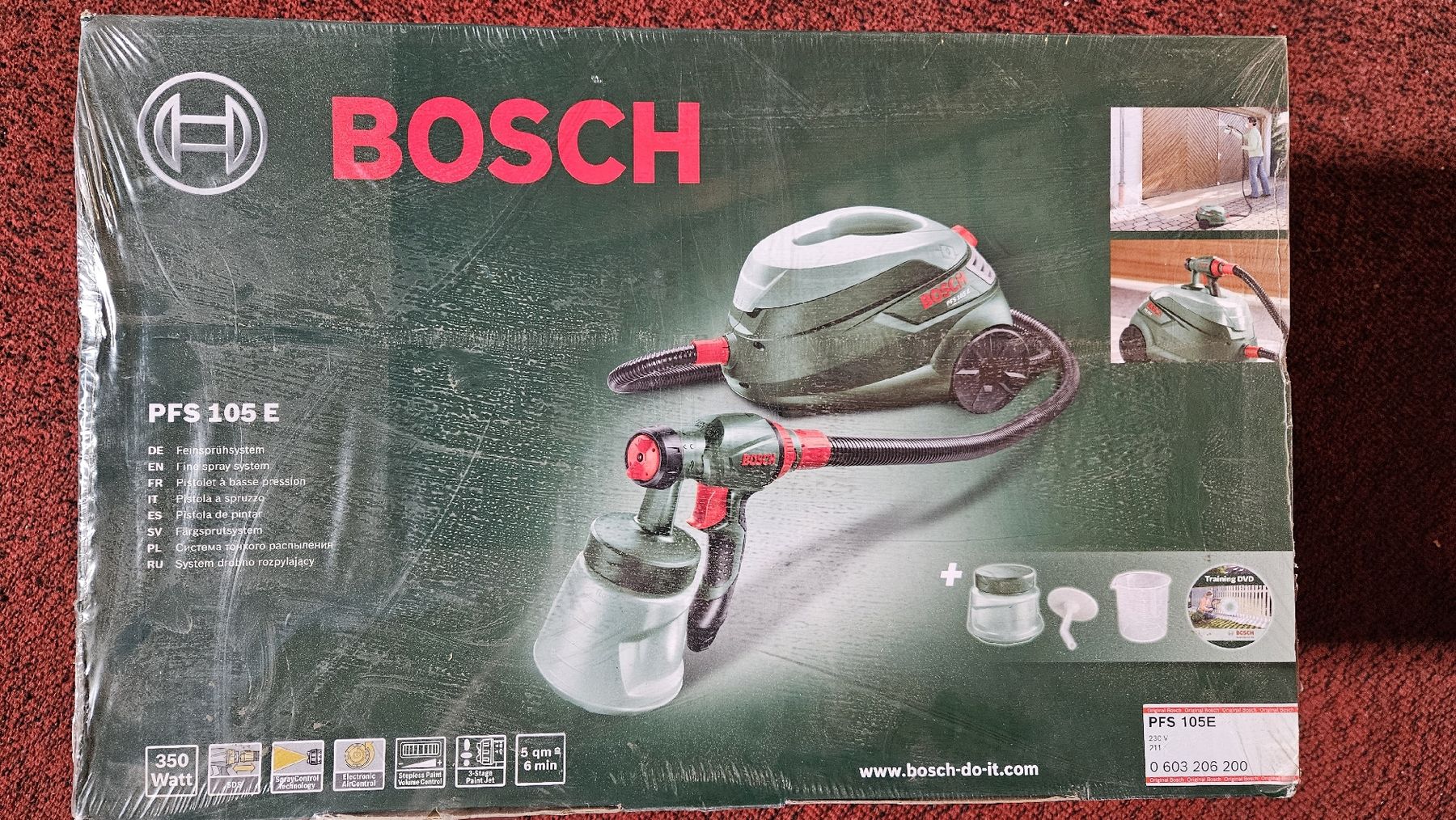 Bosch Alle Werkzeuge: BOSCH Farbsprühsystem PFS 105 E neu und Originalverpakt – Neu und originalverpackt aus Stettlen von commo-ma 1