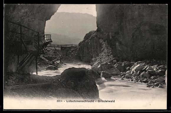 Ansichtskarten: AK Grindelwald, Lütschinenschlucht – Gebraucht aus Berlin von bartko-reher