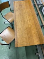 Schülerpult mit zwei Stühlen  Holz, Marke siehe Bilder,