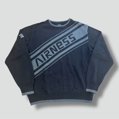 Airness vintage black knitted sweatshirt (nike puma reebok)