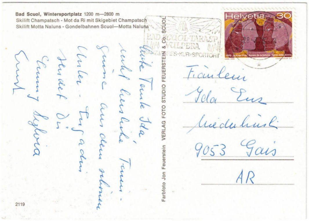 Cartoline postali: Scuol - 4 Bild AK Motta Naluns – Usato da Binningen venduto da Mountainrider 1