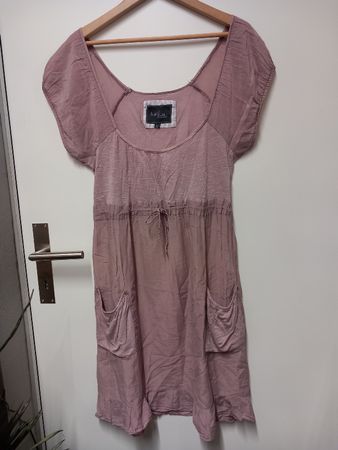 Ha:Lu Seidenkleid Rosa Gr.S Vintage Sommerkleid