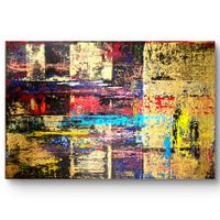 Texturenbild auf Leinwand 120x80x4 cm, Golden Matrix