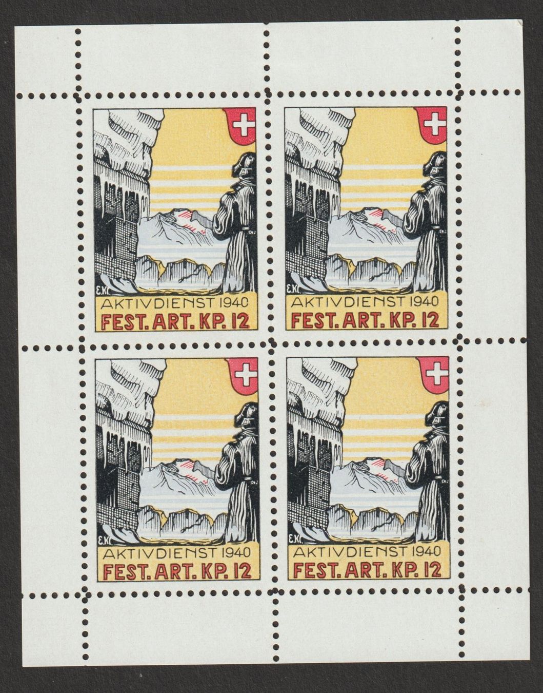 Tutti i francobolli: Artillerie Nr. 89/3 * – Usato da Siebnen venduto da Fstaehli