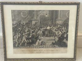 Gravure Révolution 1789 - Mort de Flesselles Bastille