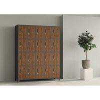 Schliessfachschrank 20 Fächer - Spind - Braun- Schrank