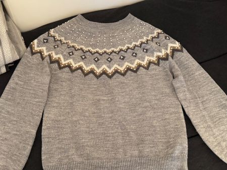 Pull Springfield Gris Perles Taille L Hiver Chaud