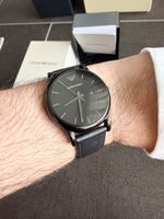 Emporio Armani Herrenuhr Schwarz – Gepflegt mit Originalbox