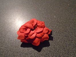 Haarspange Blume, rot
