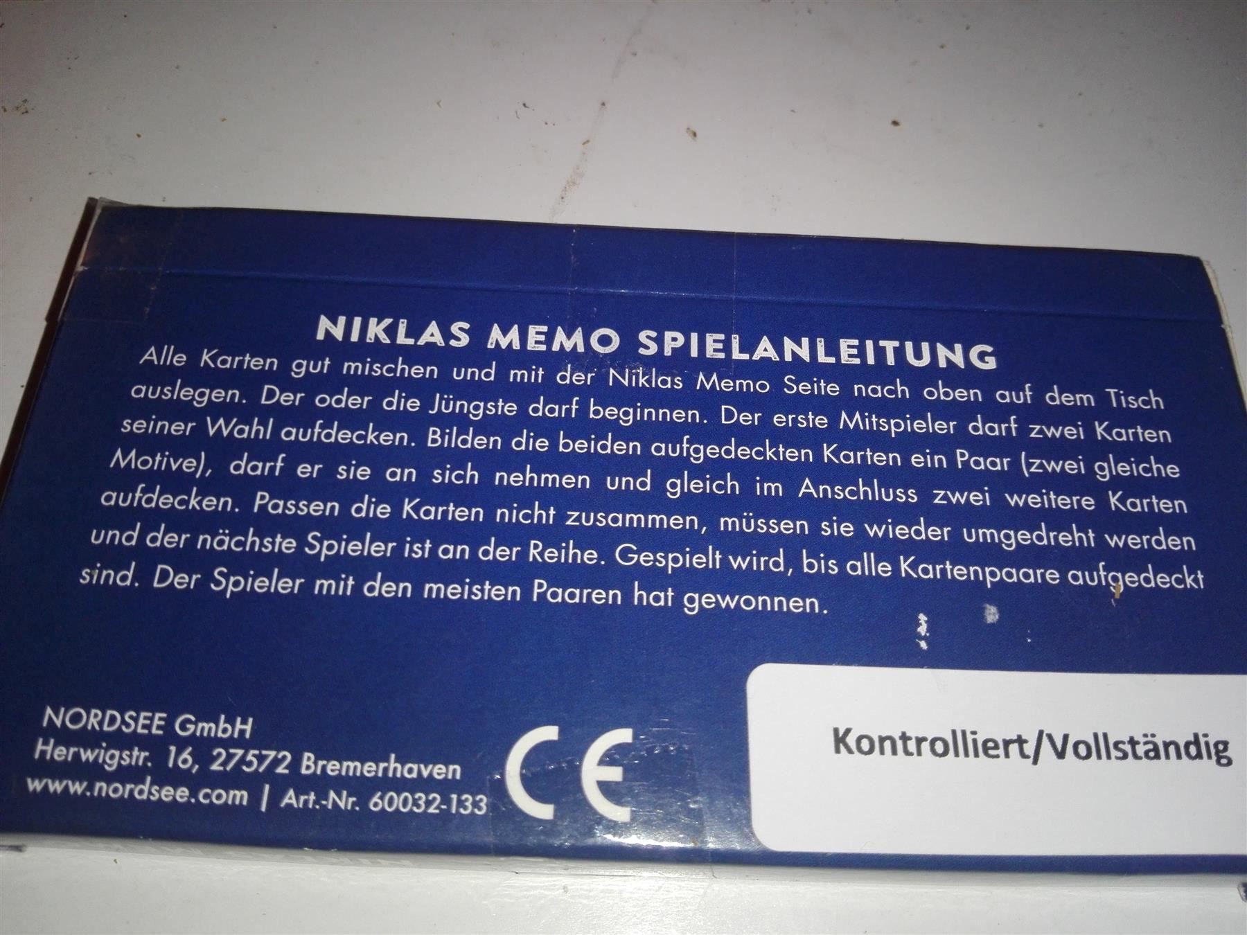 Giochi: Niklas Memo   (Nordsee) – Usato da St. Gallen venduto da elk2021 4
