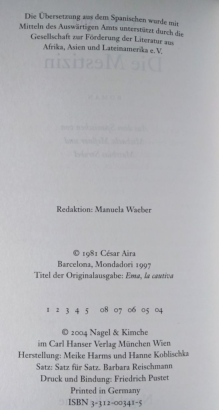 Bücher: Die Mestizen Buch – Gebraucht aus Zürich von Flitzi2005 4