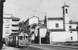 Lugano TI Tram Cadro Dino presso Chiesa Santa Maria 14 x 9