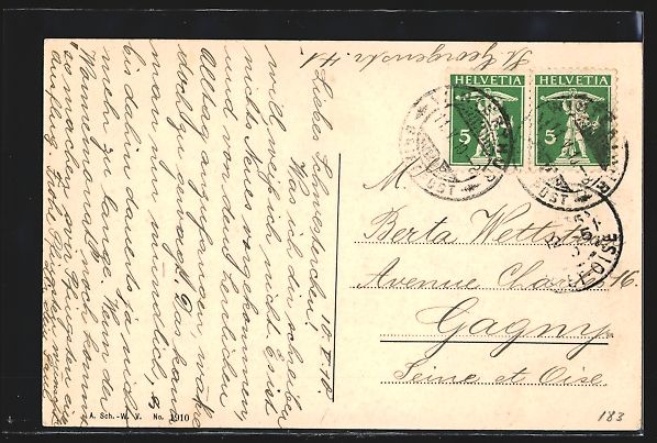 Cartoline postali: AK Winterthur, Bahnhof, 1910 – Usato da Berlin venduto da bartko-reher 1
