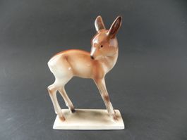 Kleine alte Porzellanfigur * REHKITZ * TOP Zustand